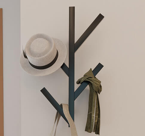 6595 Perchero vertical sencillo para pared marca Rejiplas